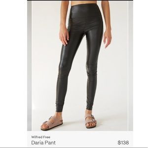 Aritzia Wilfred Free Daria Leather Leggings